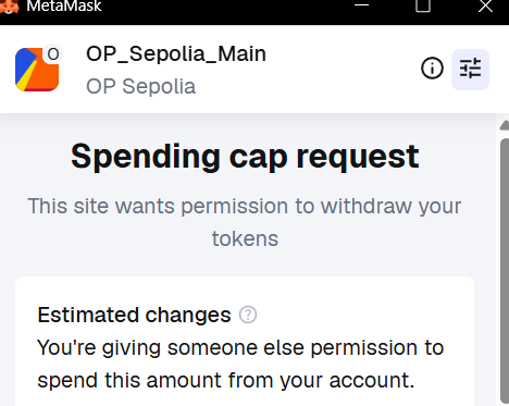Wallet spending cap request